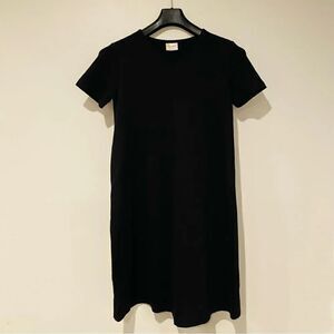 Hanna Andersson Black V-Neck Short Sleeve Shirt Dress Size Small